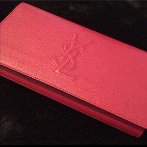 Yves Saint Laurent red clutch